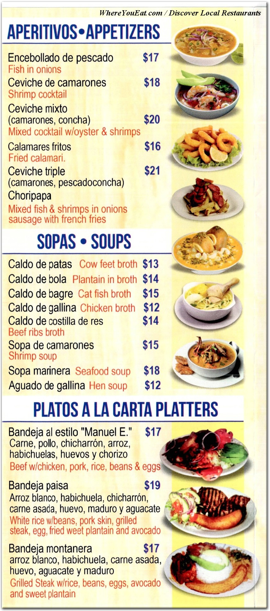 menu image