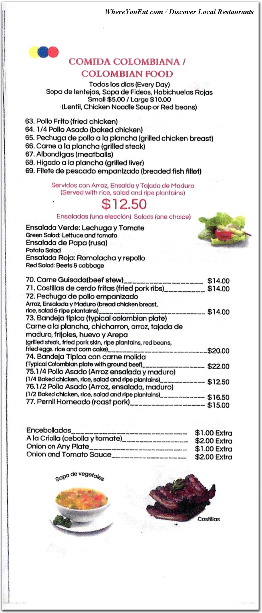 menu image