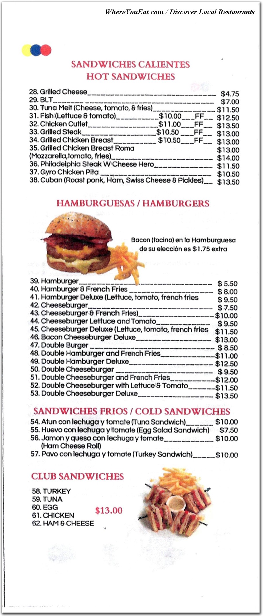 menu image