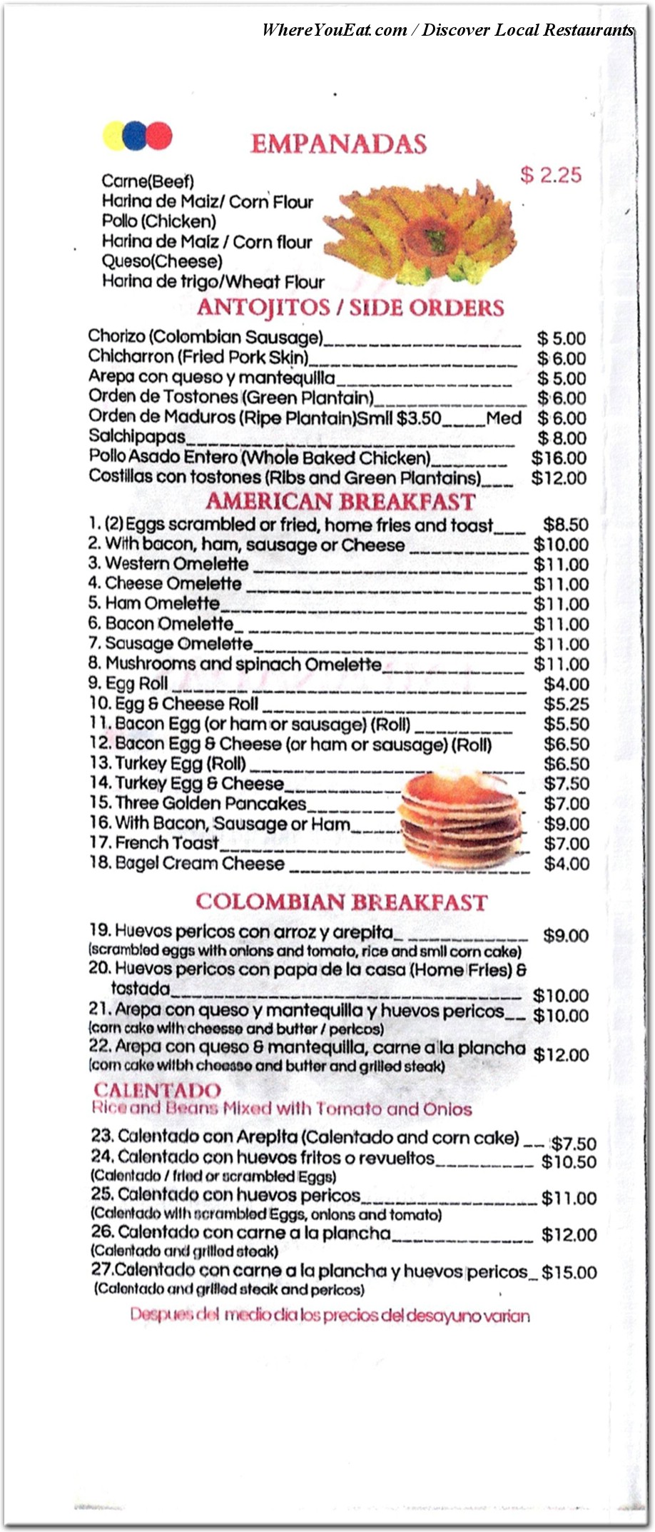 menu image
