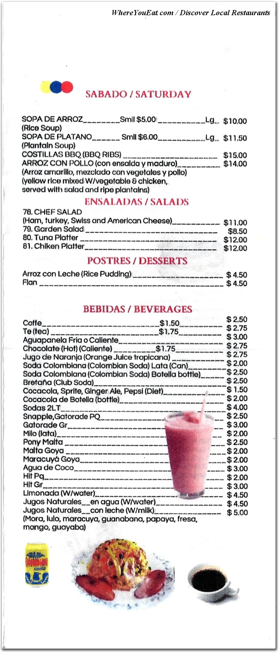 menu image