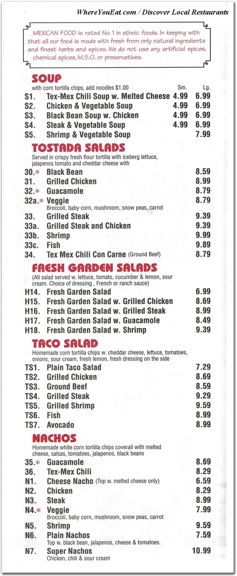 menu image