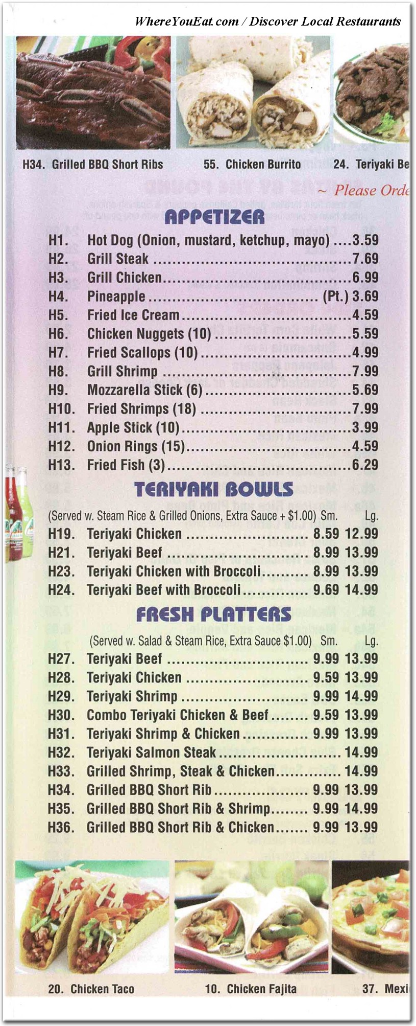 menu image