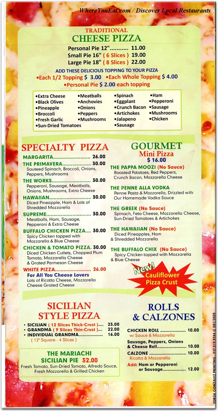 menu image