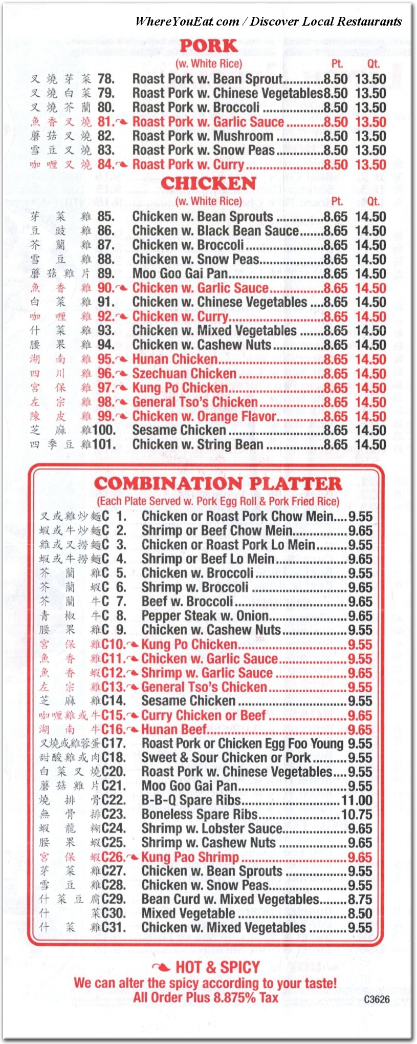 menu image
