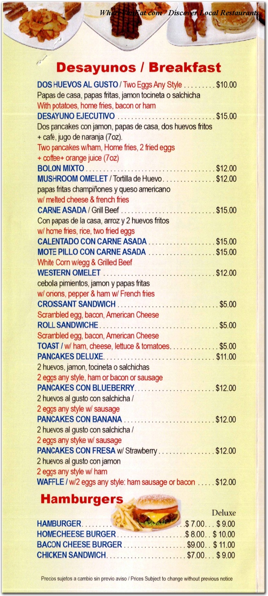menu image