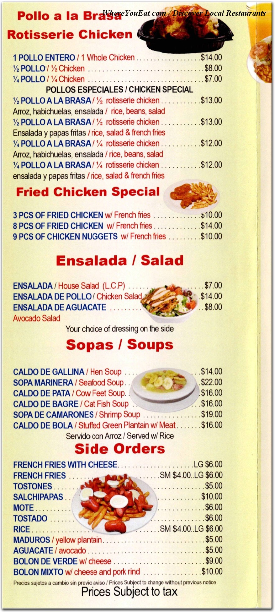 menu image