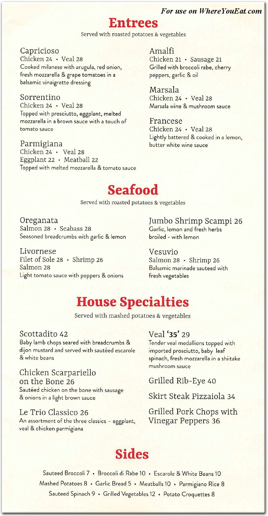 Trattoria 35 Restaurant In Queens Menus And Photos