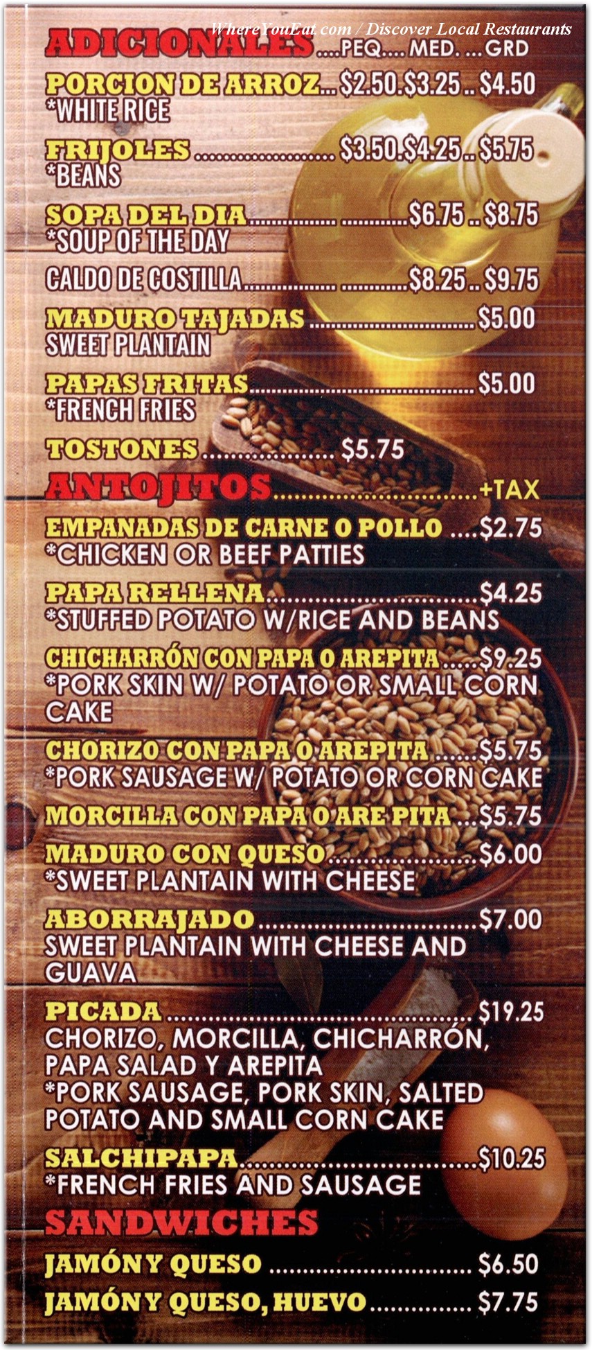 menu image