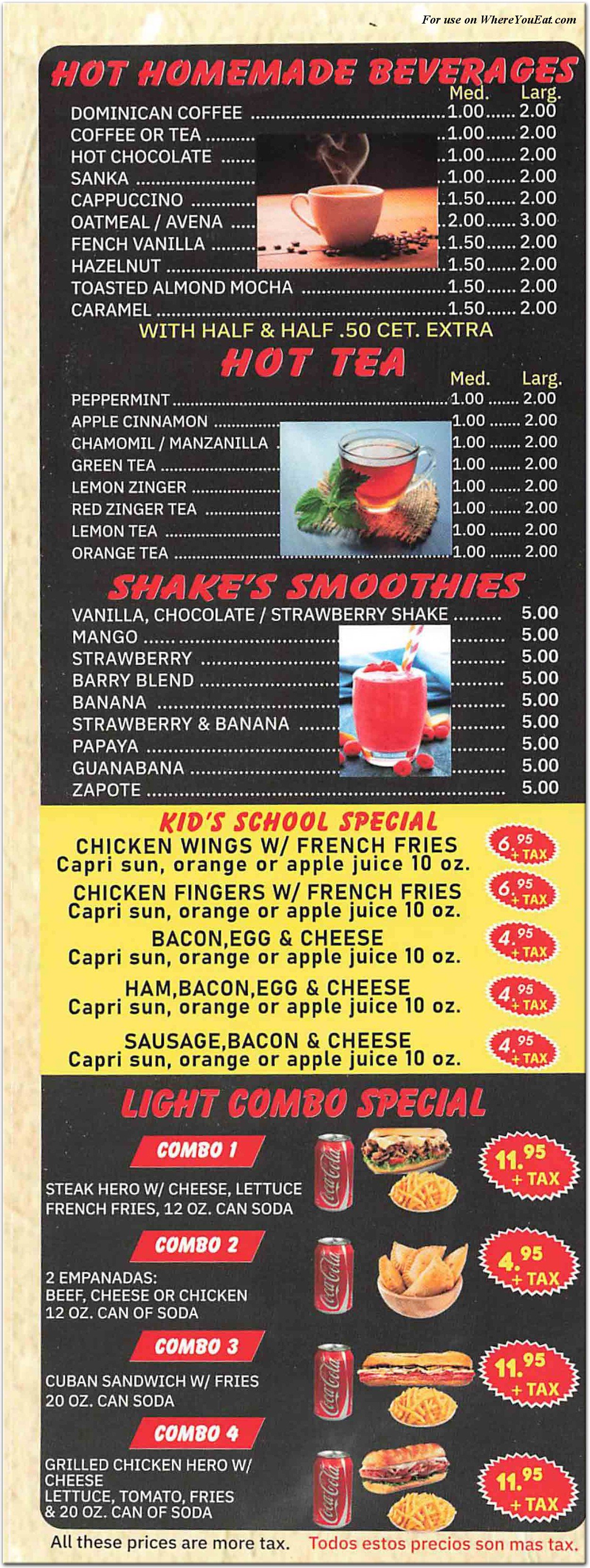 Victor's Coffee Shop Restaurant in Queens / Menus & Photos