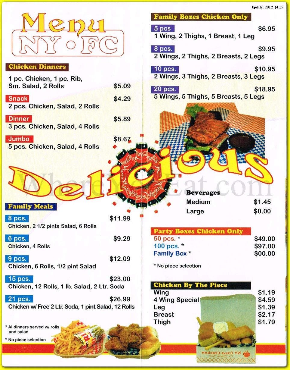 NY Fried Chicken Restaurant in Queens / Menus & Photos