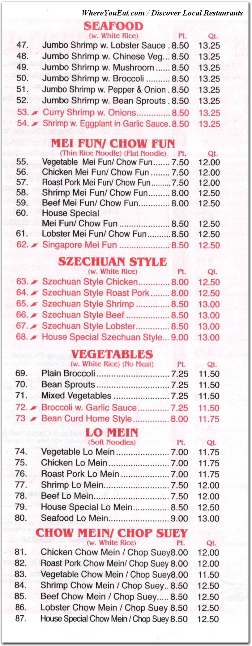 menu image