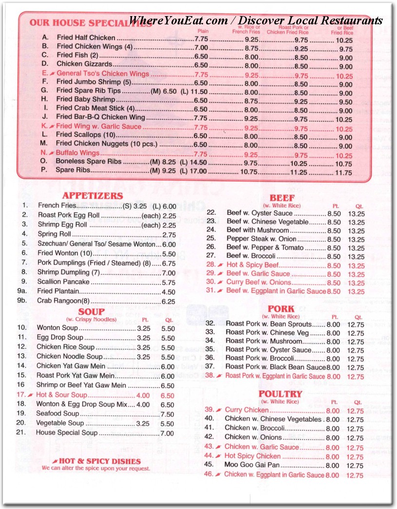 menu image