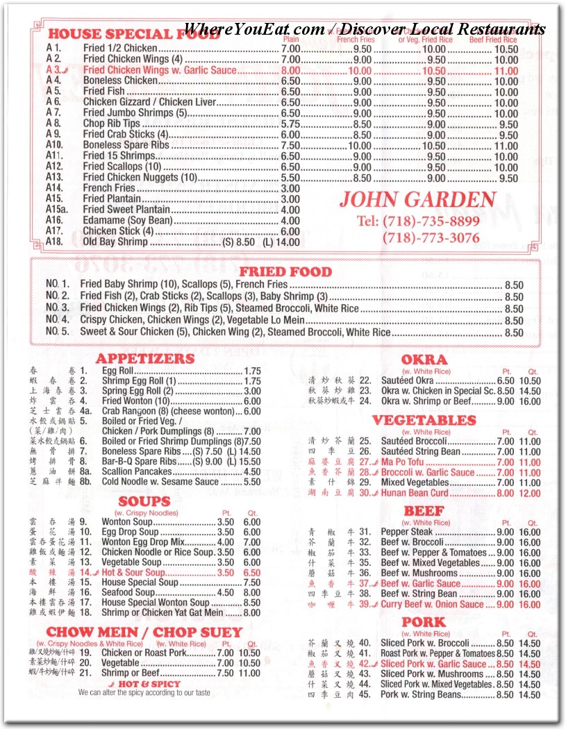 menu image