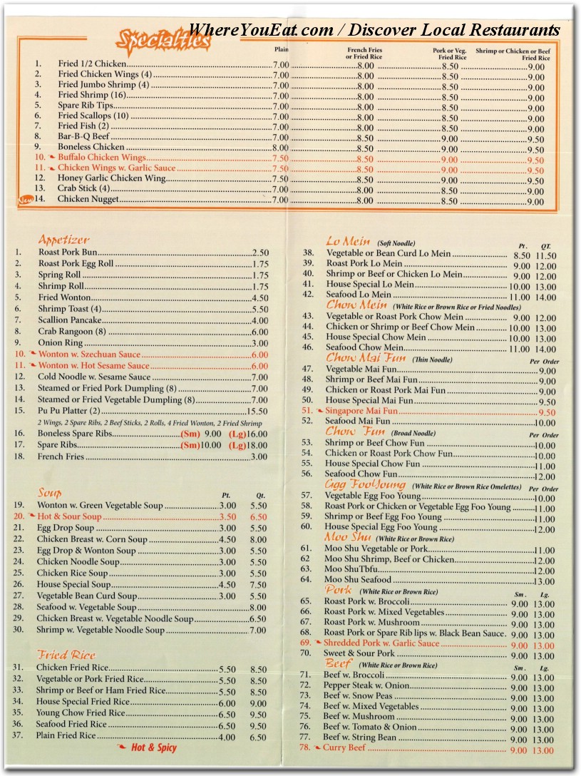 menu image