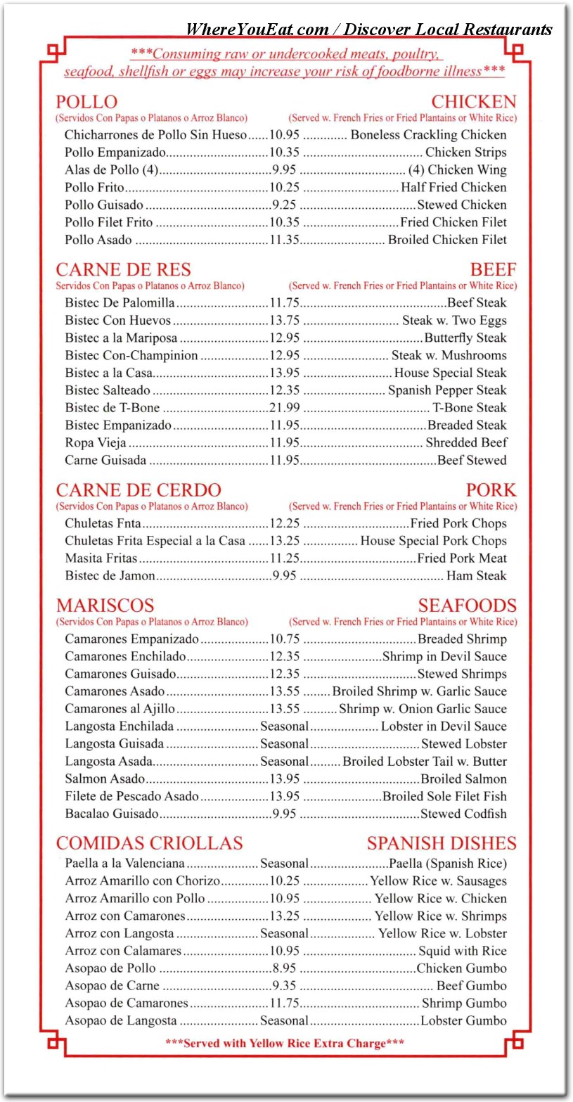 menu image