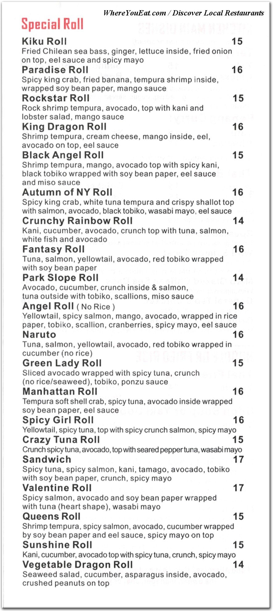 menu image