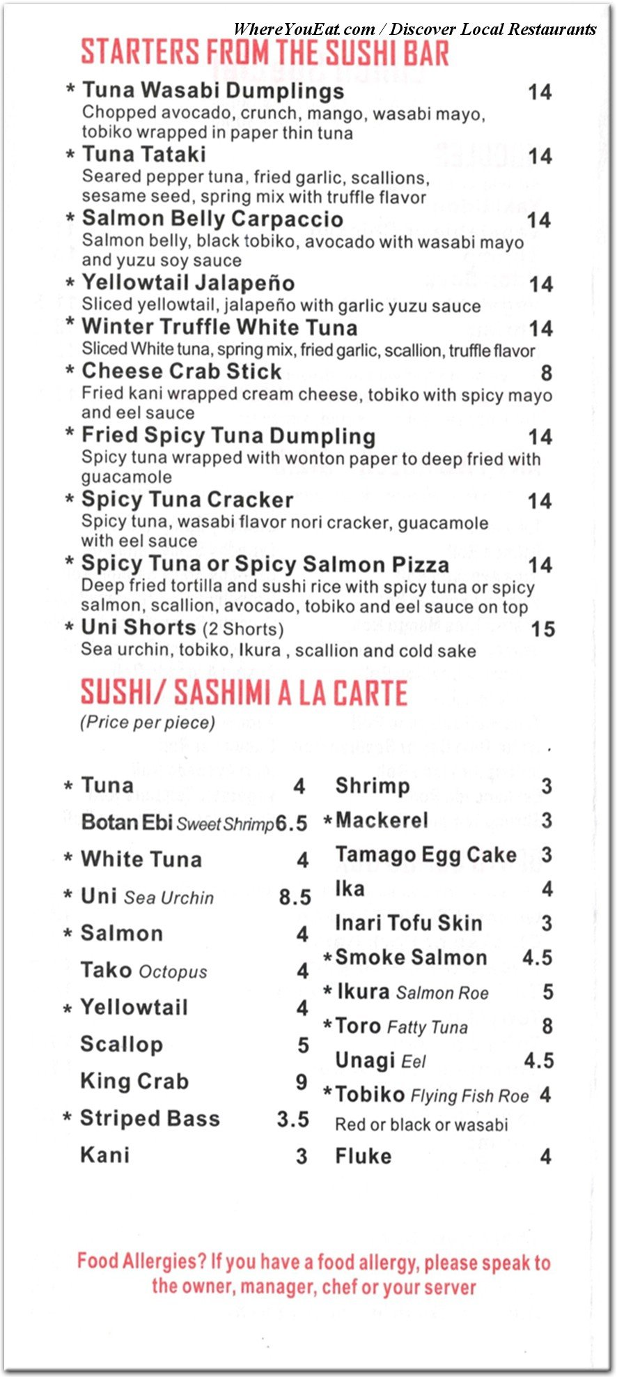 menu image