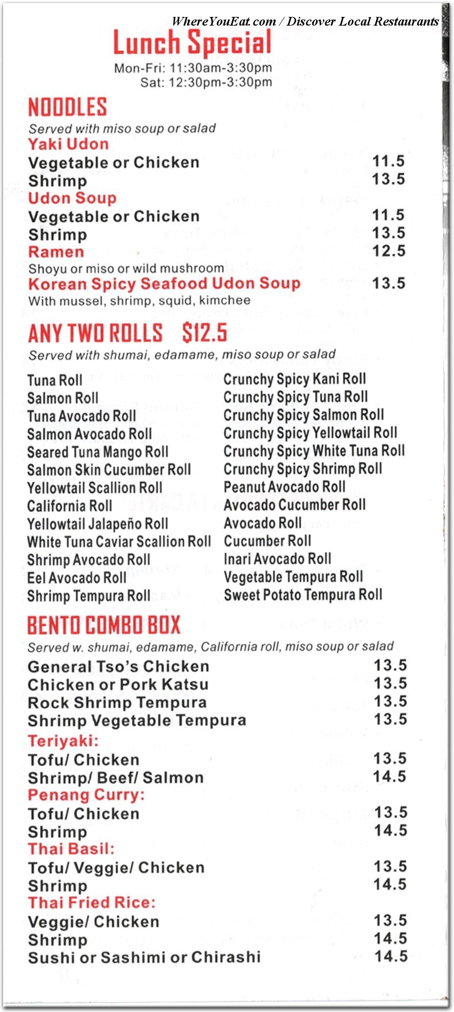 menu image