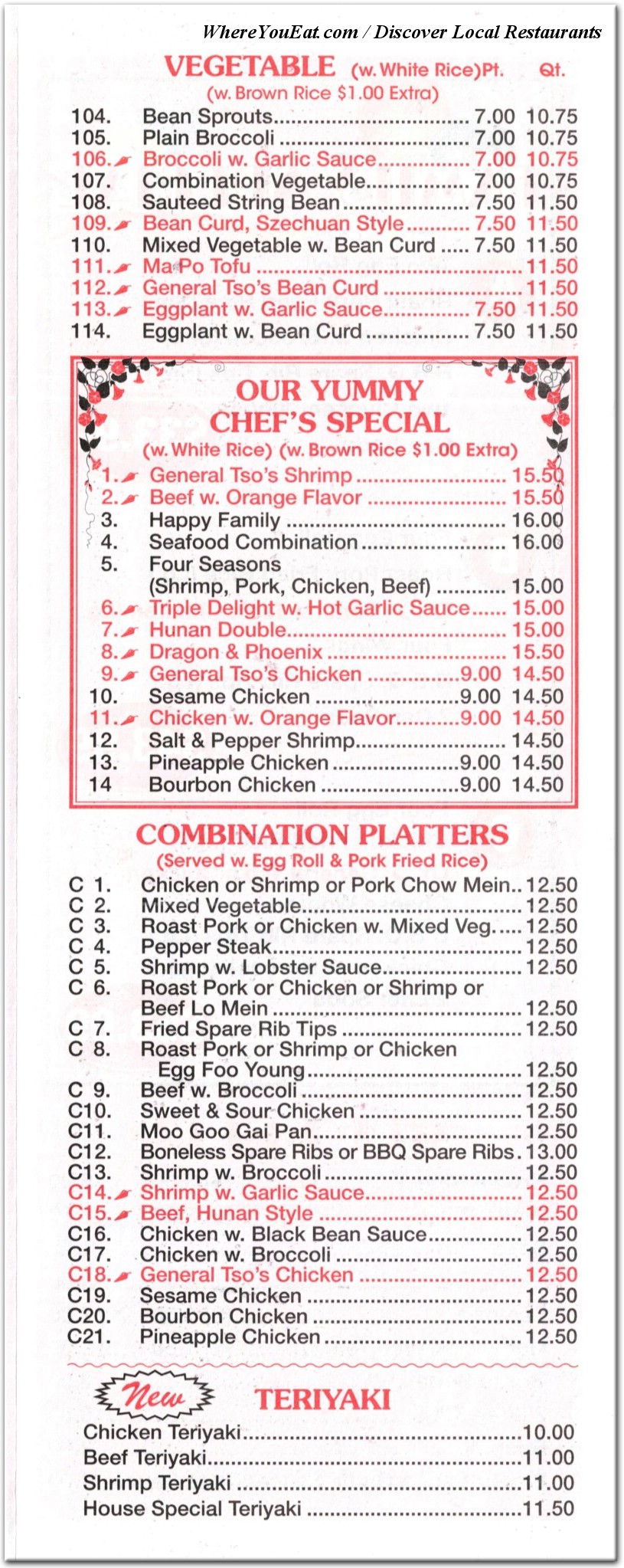 menu image