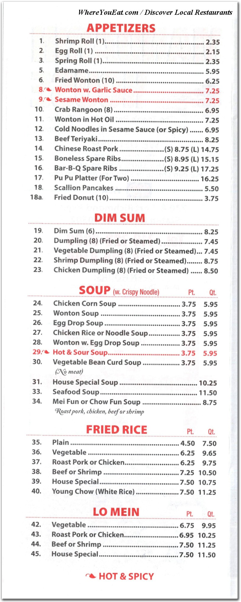 menu image