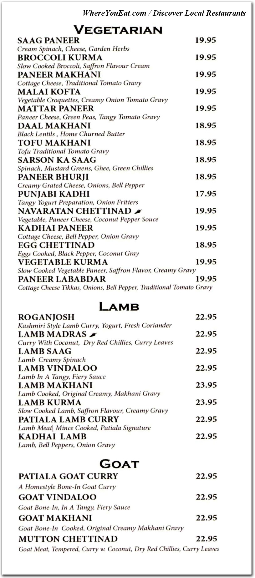 menu image