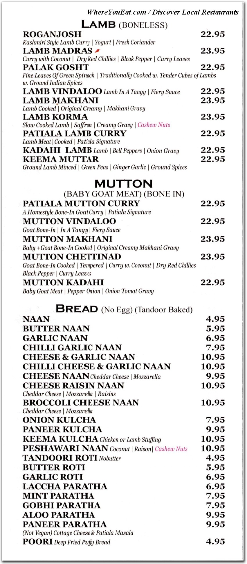 menu image