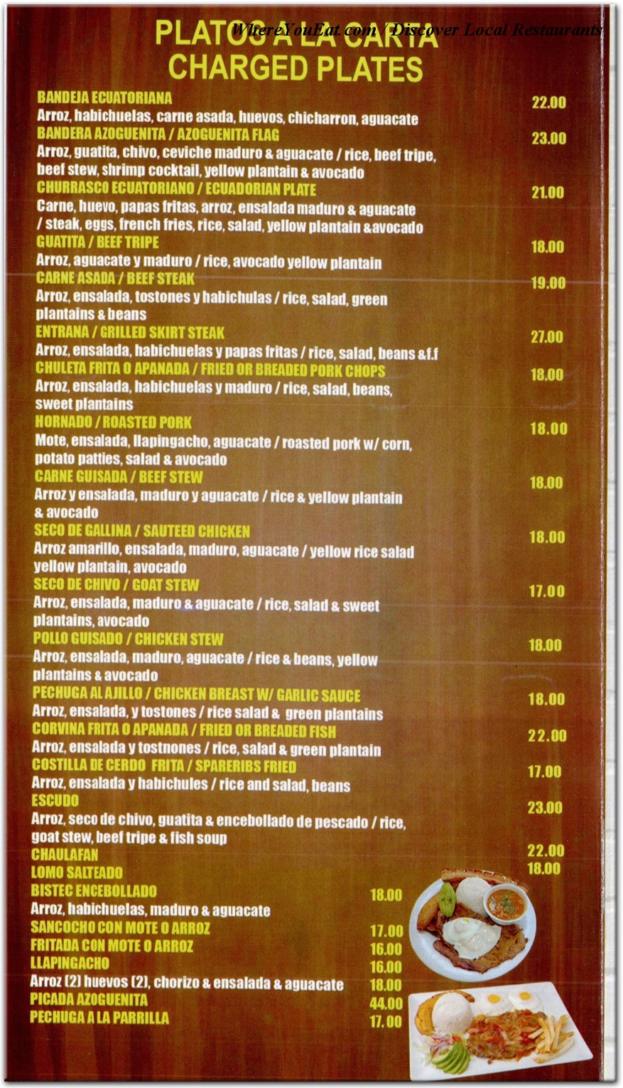 menu image
