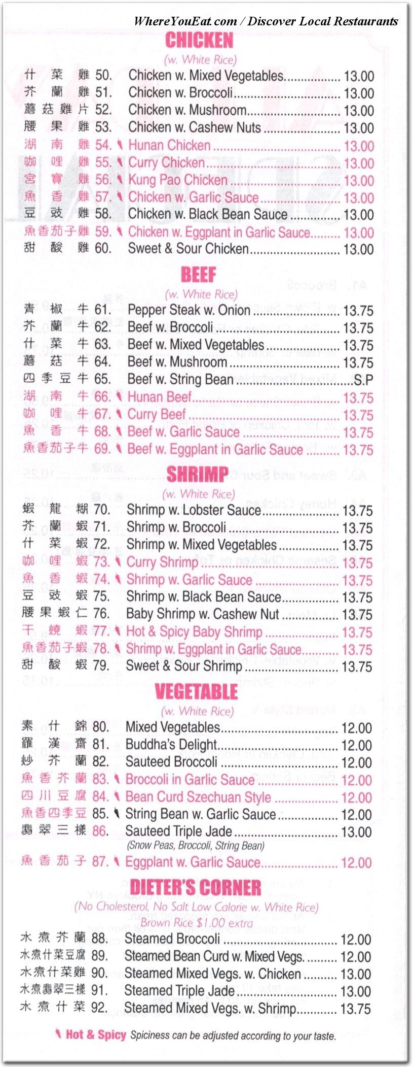 menu image
