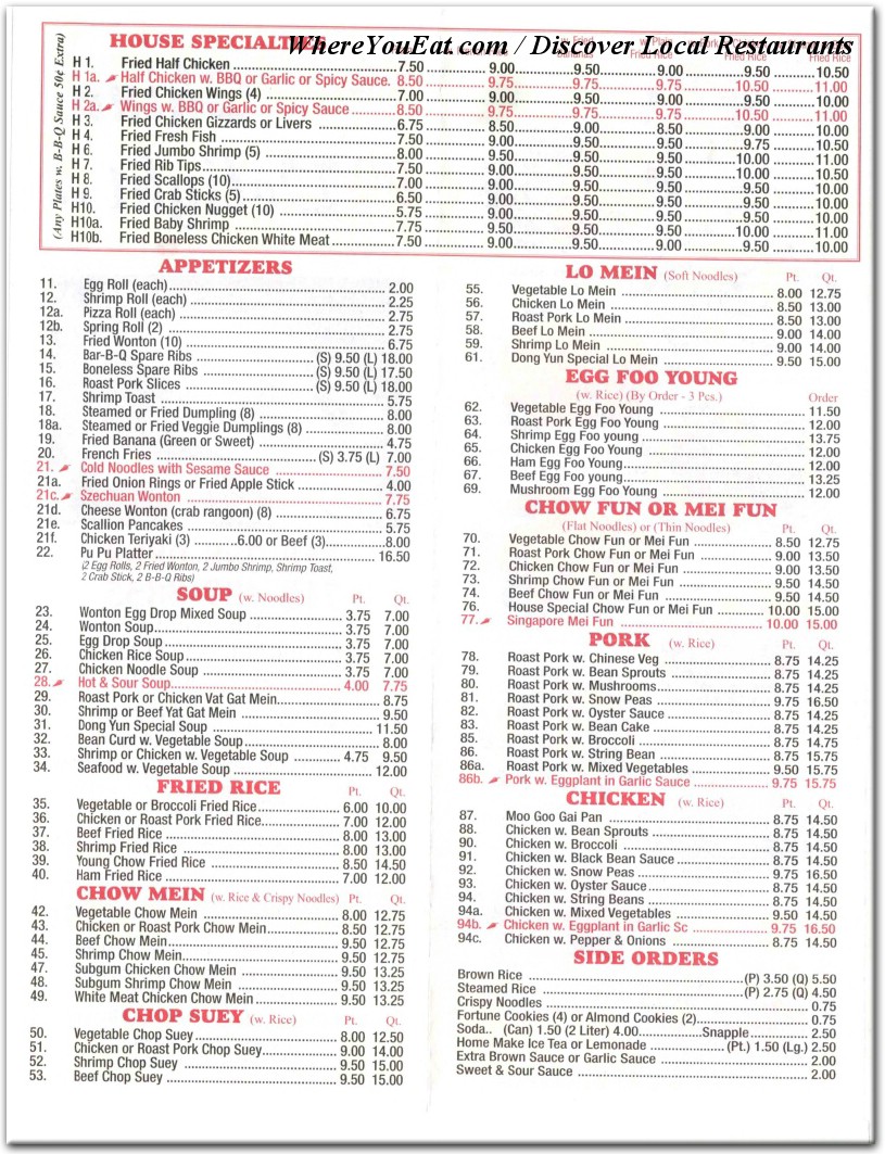 menu image