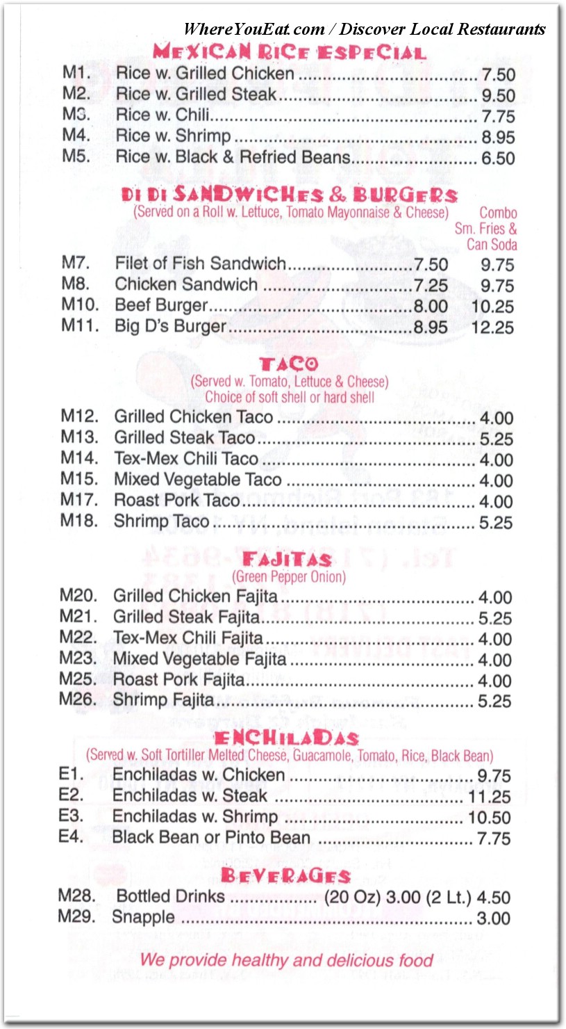 menu image