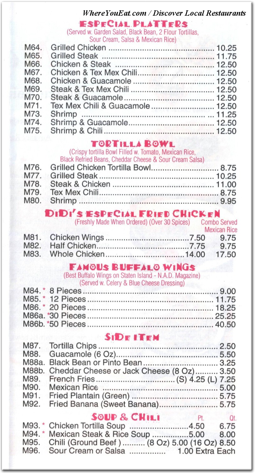 menu image