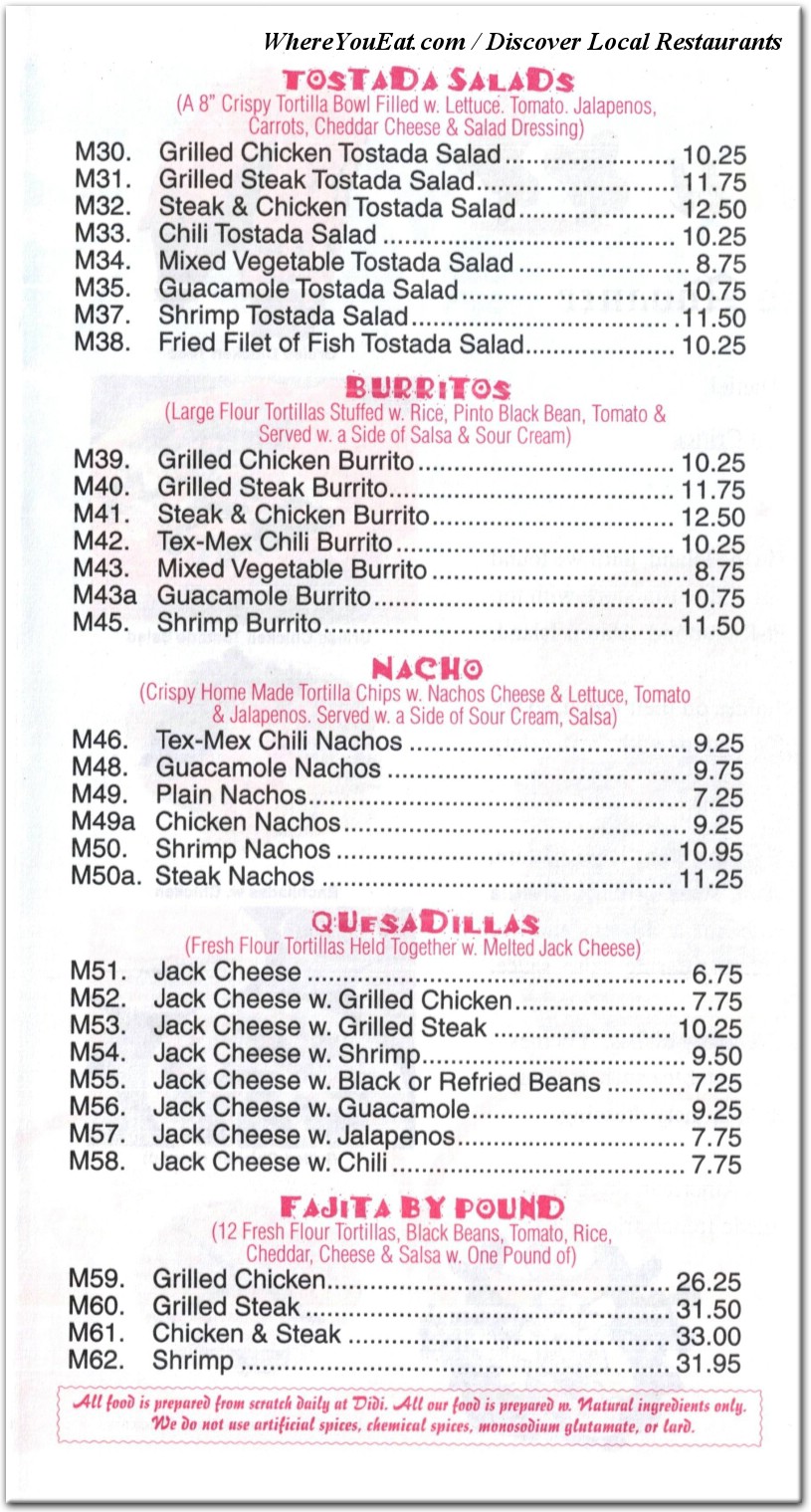 menu image