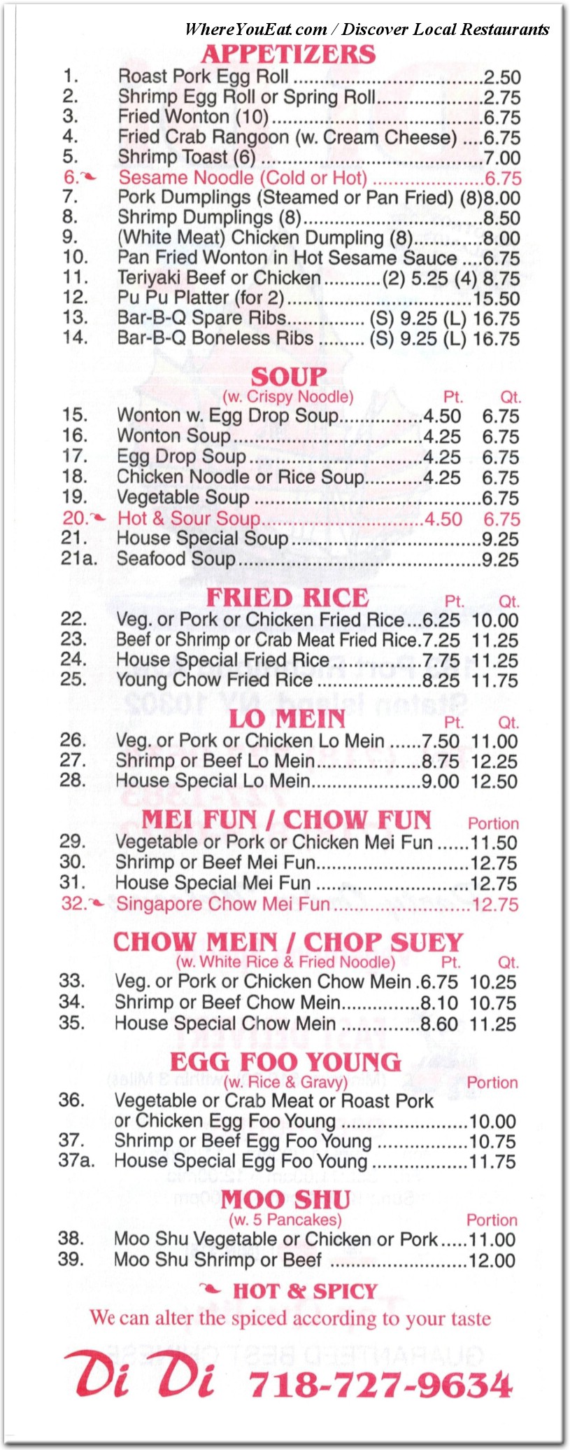 menu image