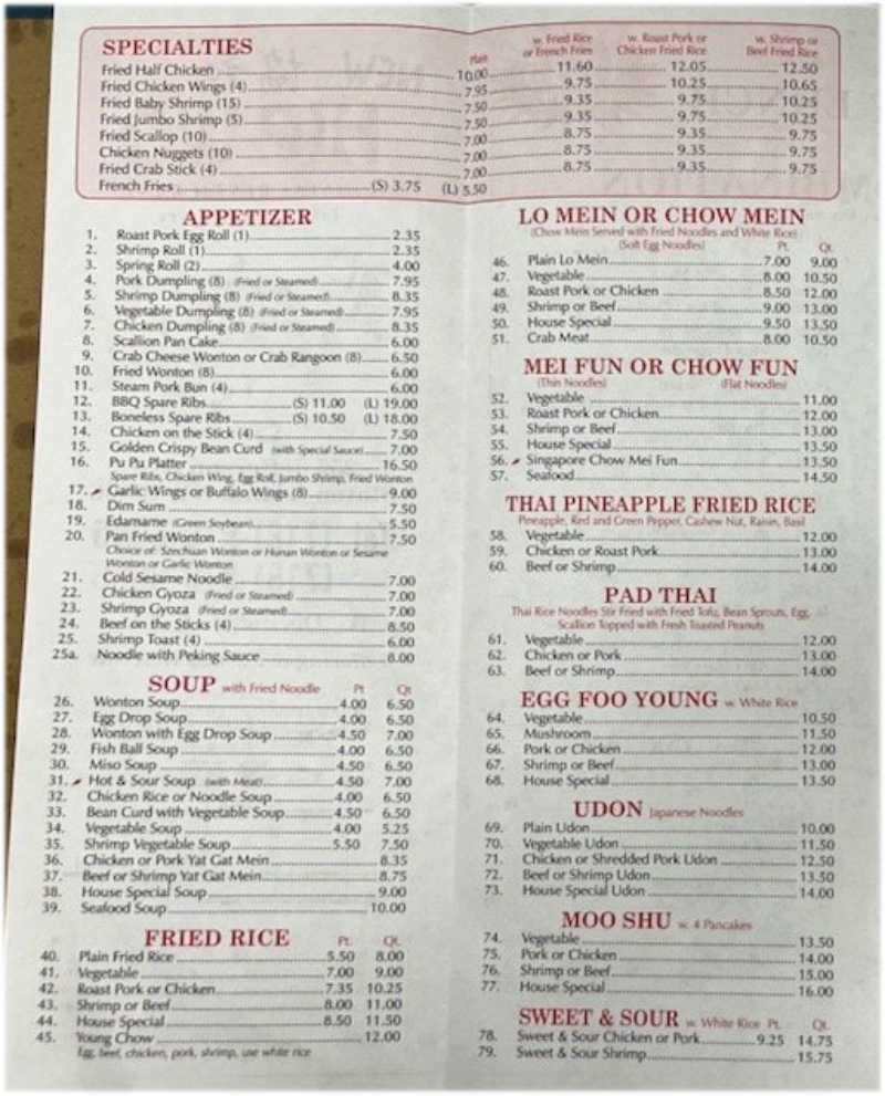 menu image