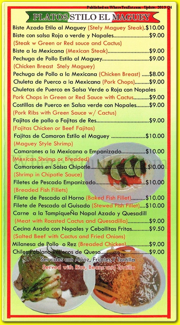 menu image