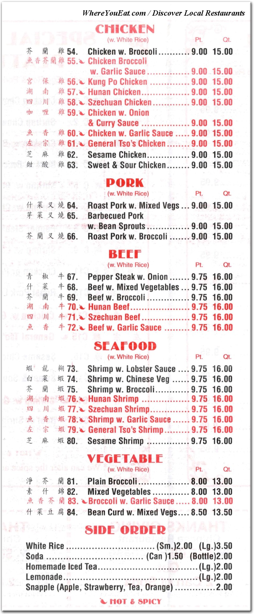 menu image