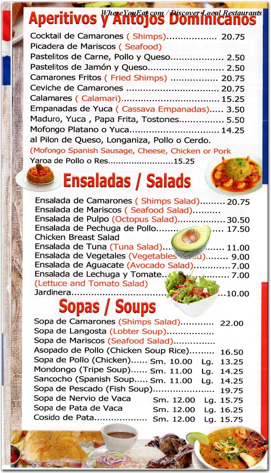 menu image