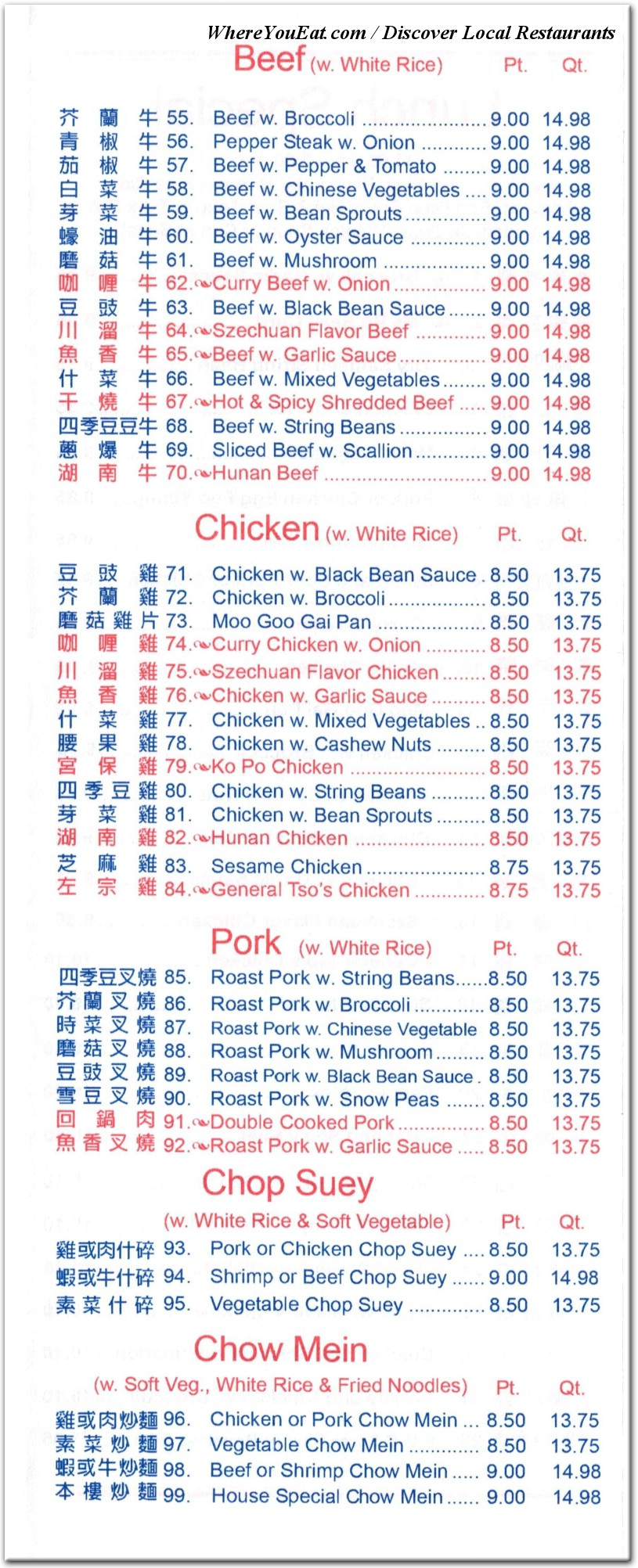 menu image