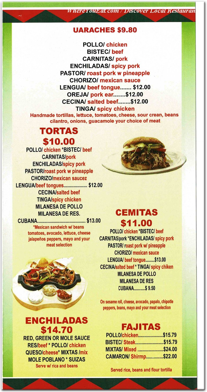 menu image