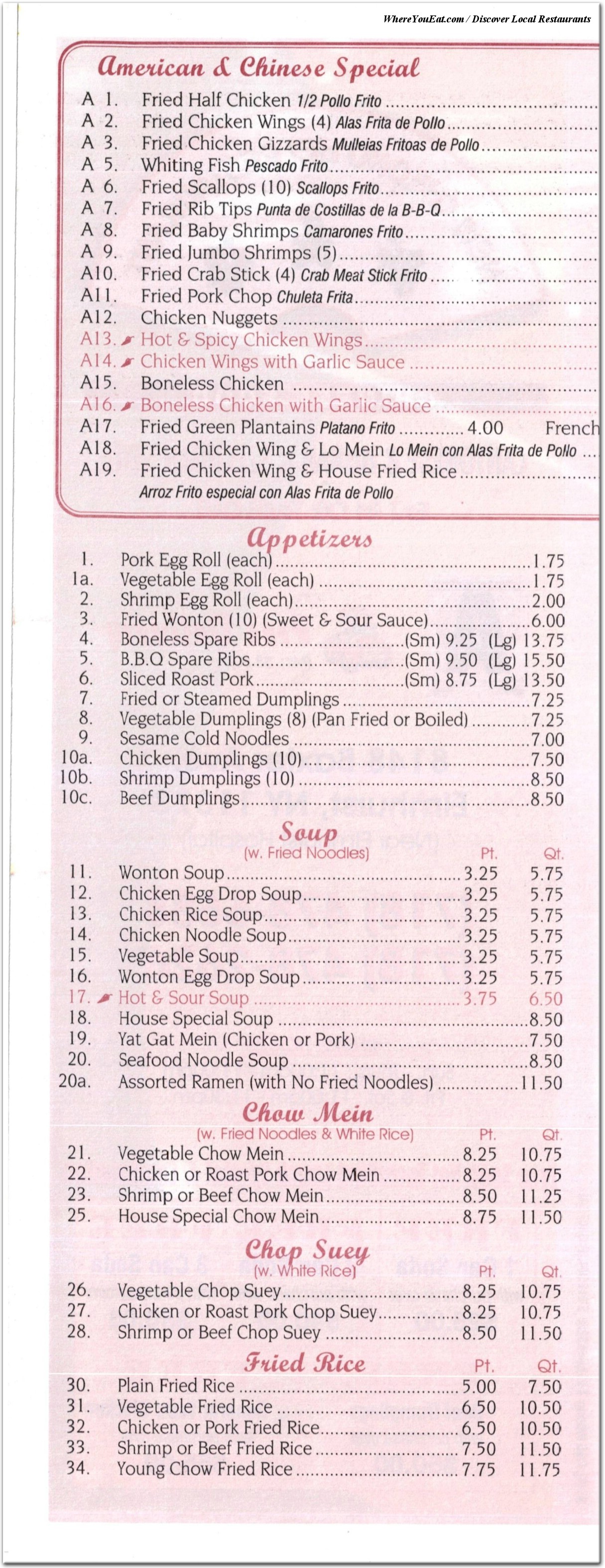 menu image