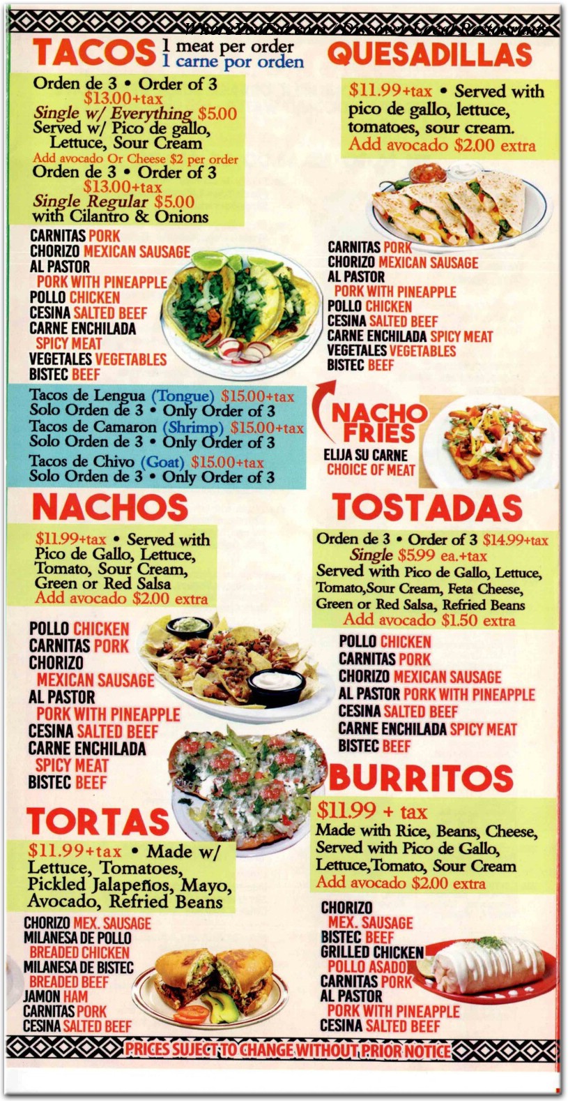 menu image