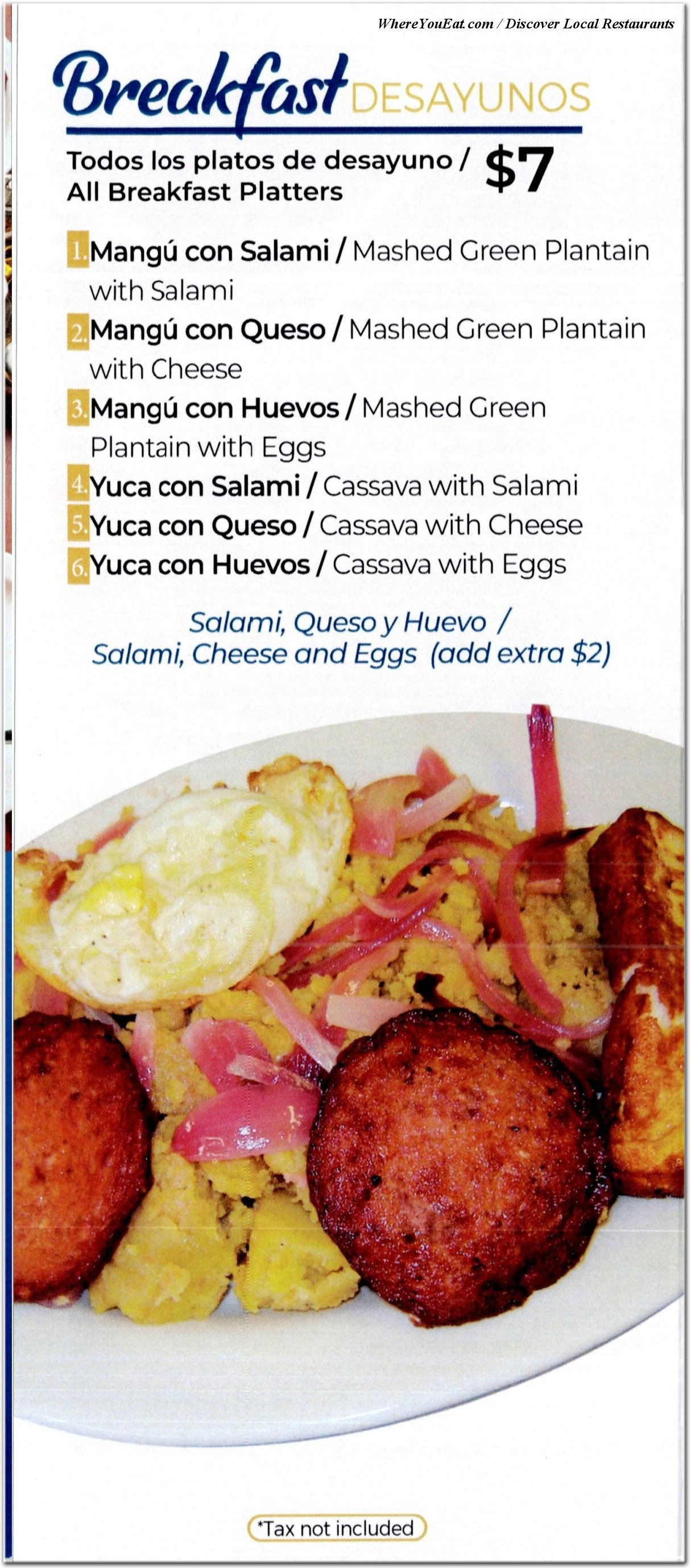 menu image