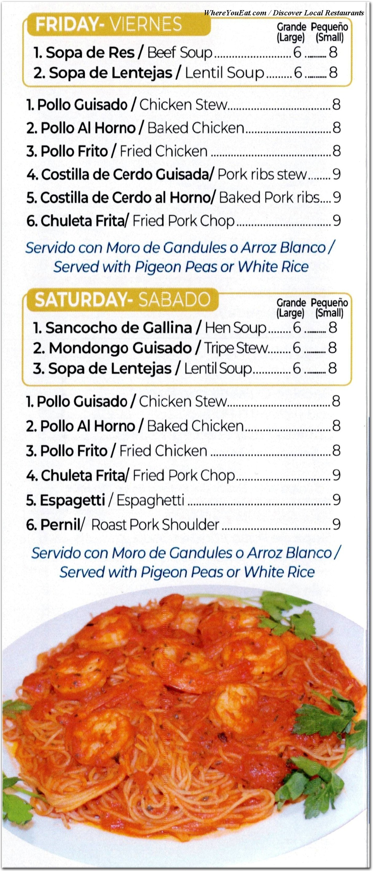menu image