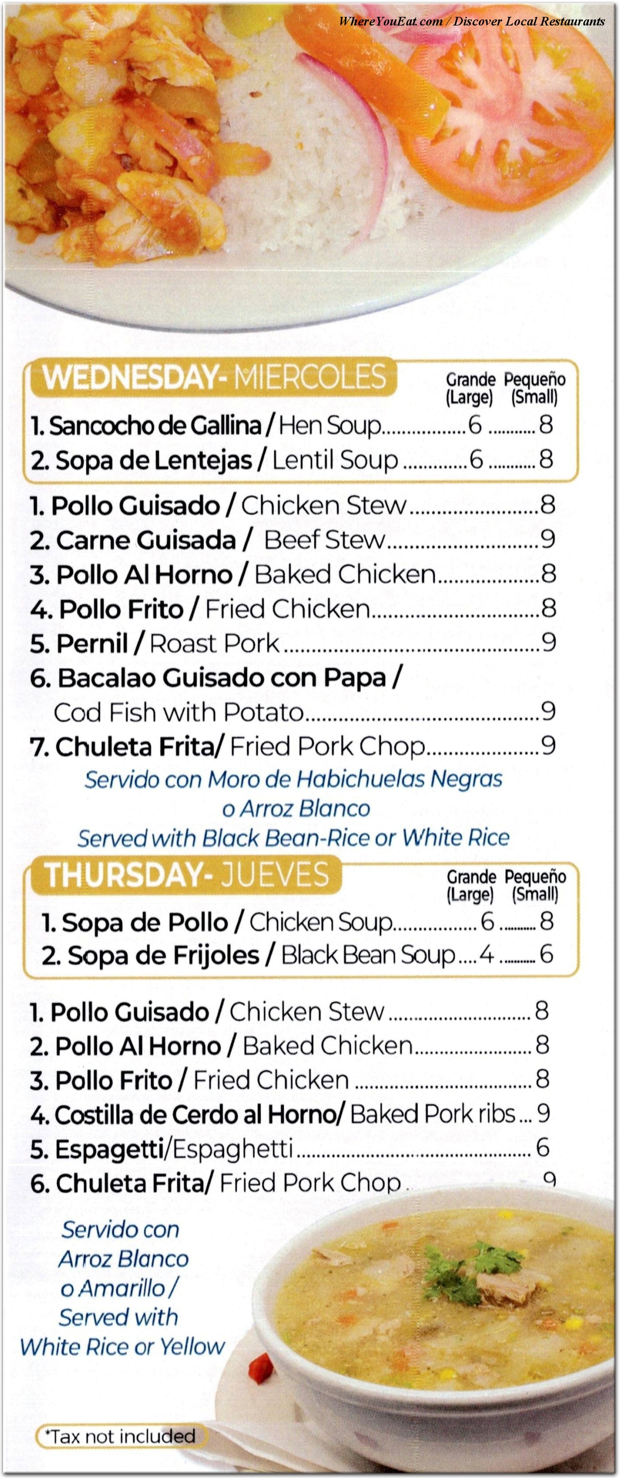 menu image