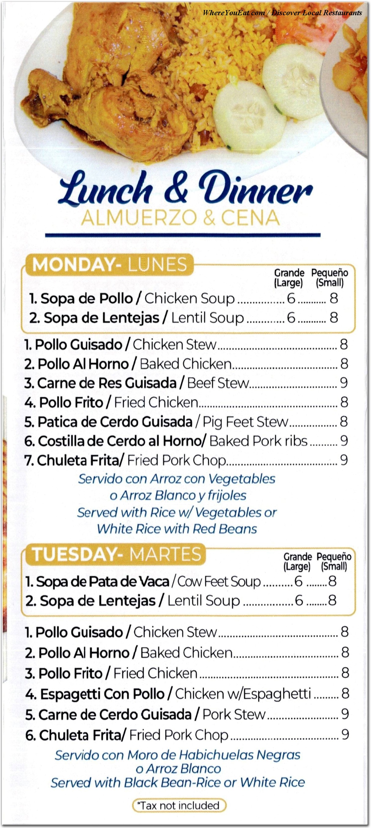 menu image