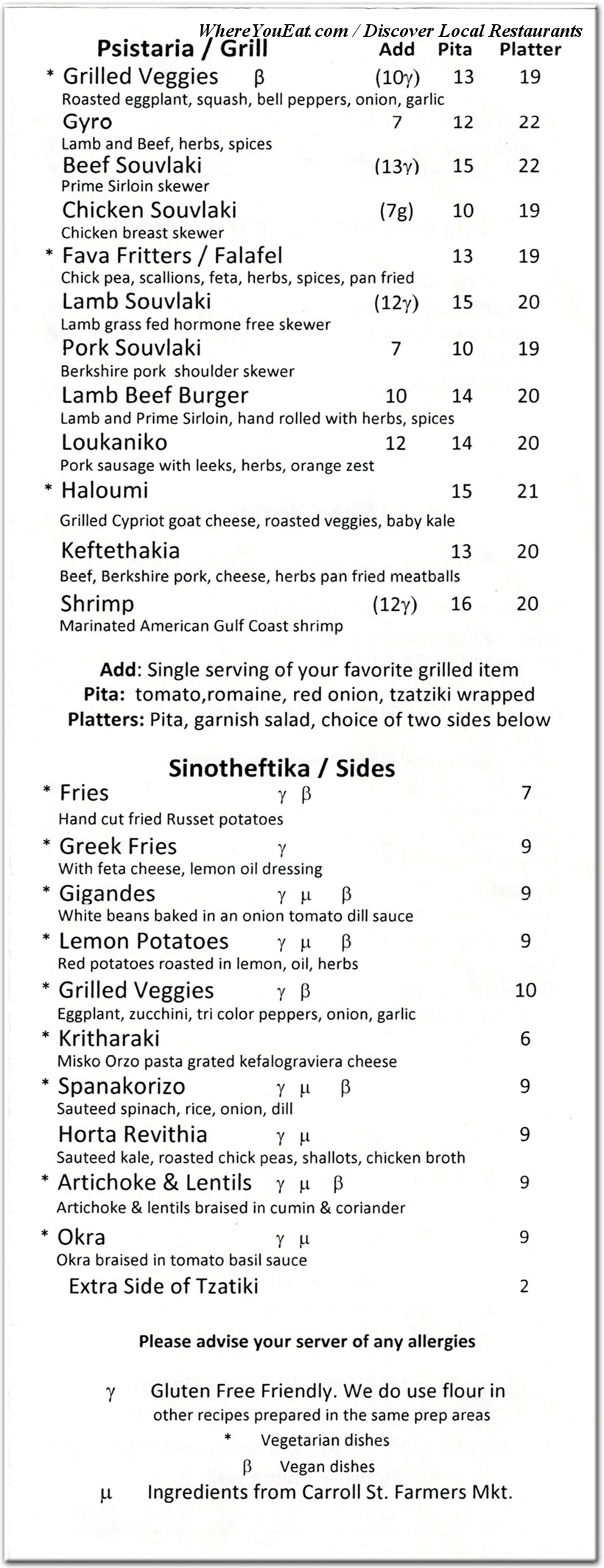 menu image