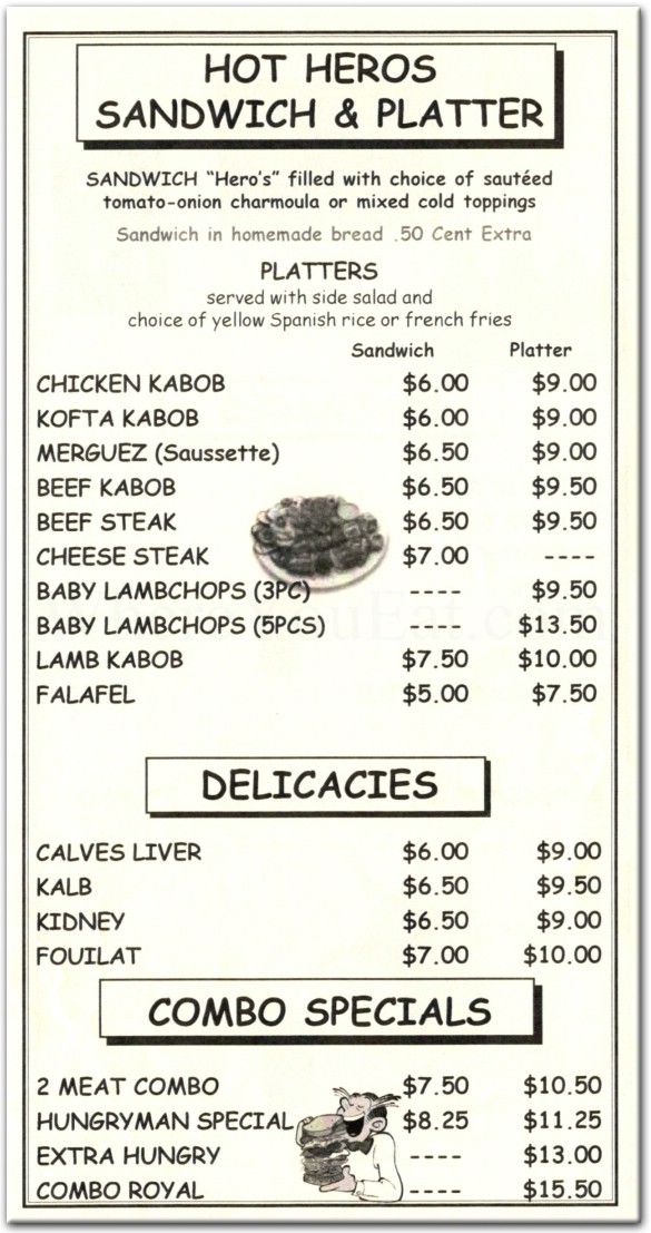 Halal Sandwich Shop Restaurant in Queens / Official Menus & Photos