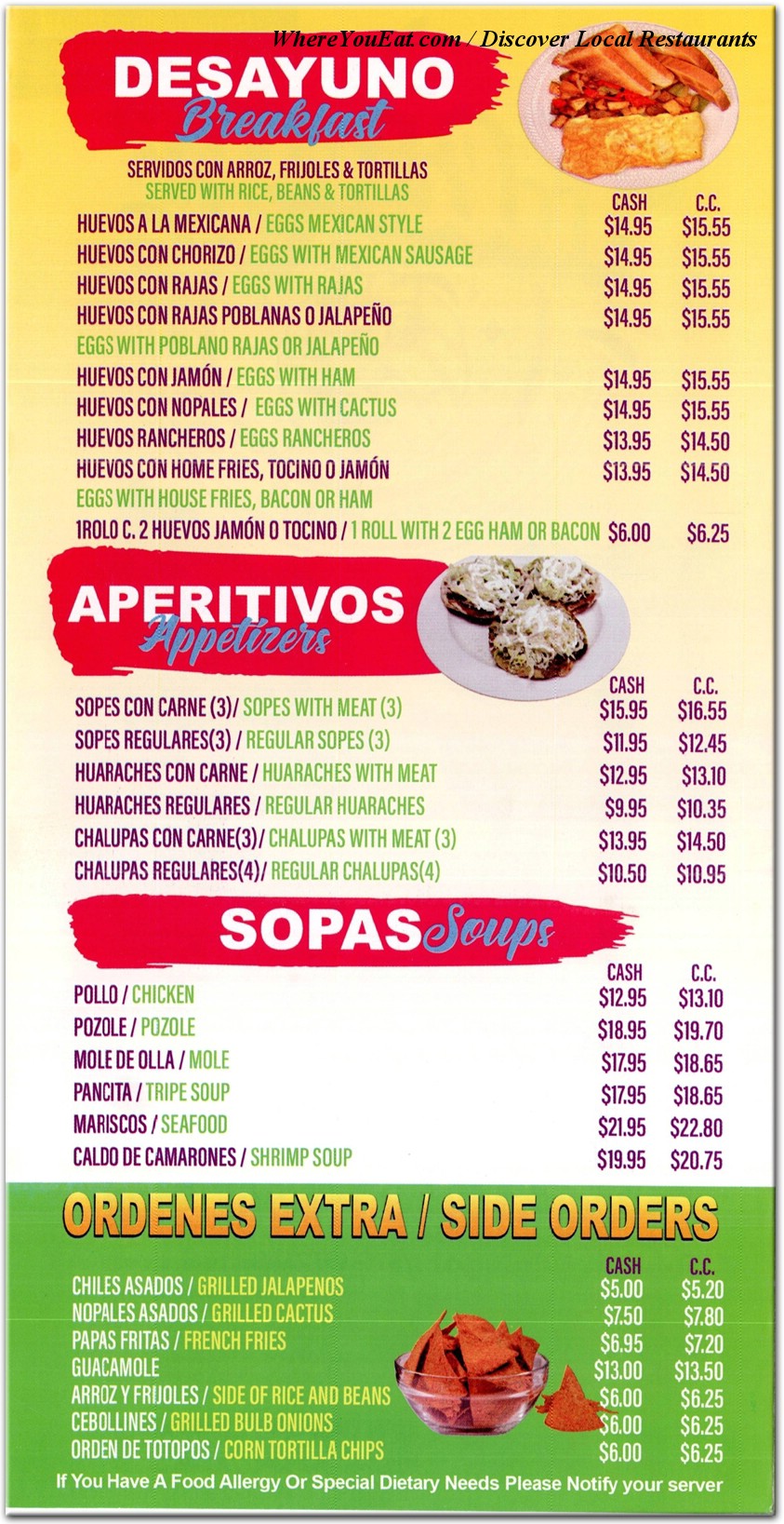 menu image