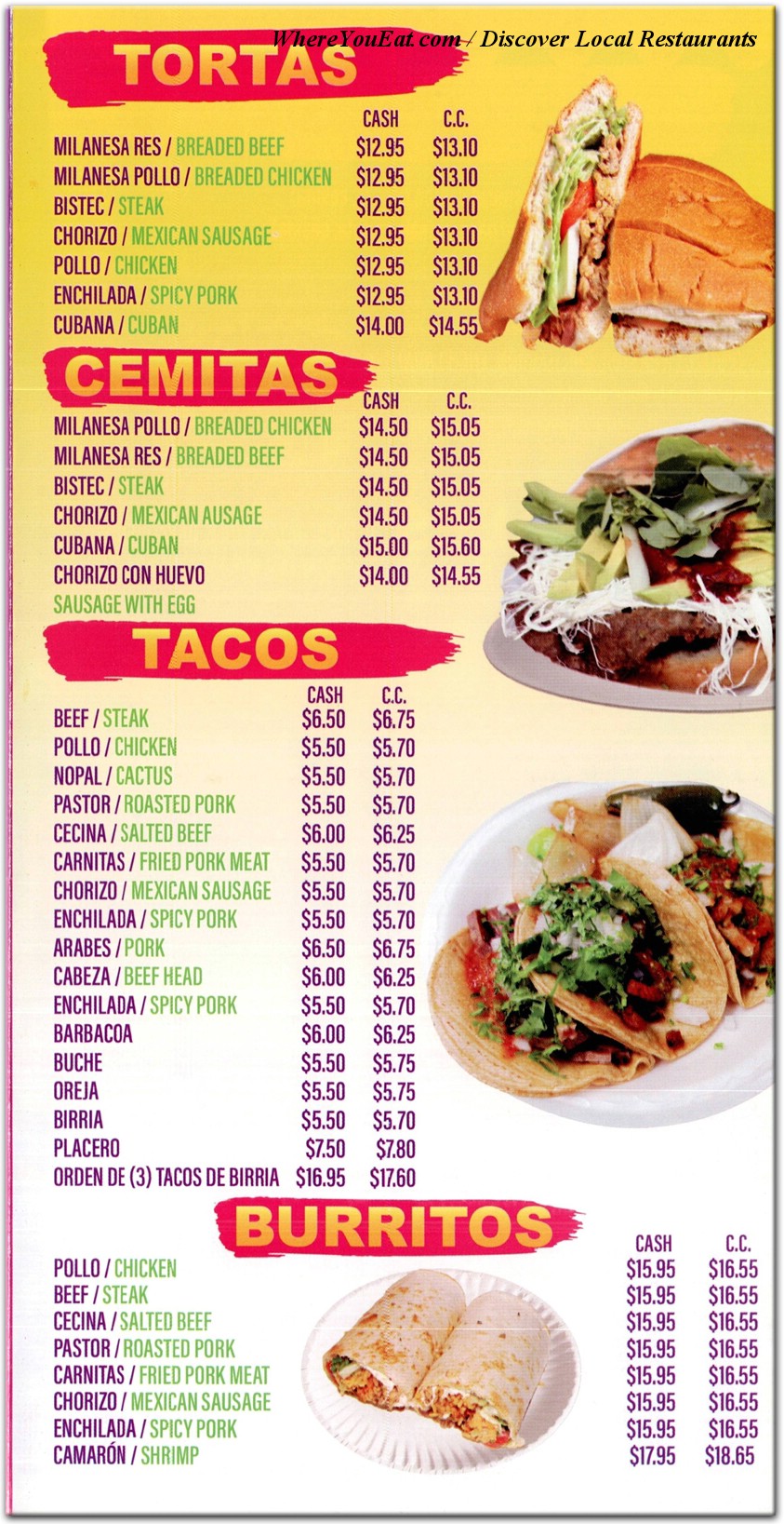 menu image